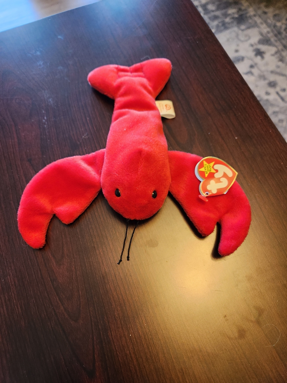 Ty Beanie Baby Pinchers Lobster 1993 Style 4026 PVC Pellets 4th Gen Tags